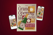 Restaurant Grand Opening Flyer Set, a Flyer Template by The Good Store (Thumbnail 1 of 2)