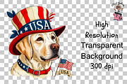 Patriotic Labrador PNG Bundle, a Graphic by Clipart Bloom (Thumbnail 8 of 11)