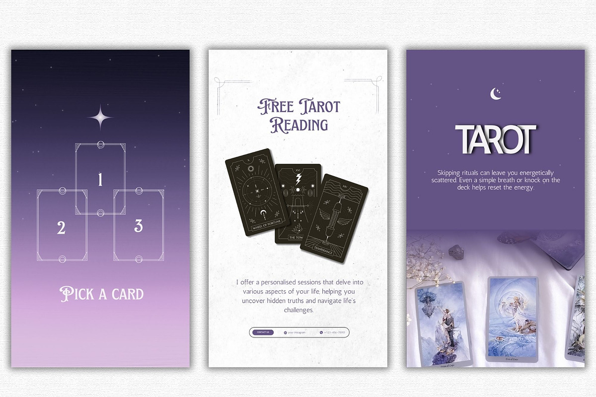Tarot Reading Social Media Template, a Social Media Template by Talipic Designs (Photo 5 of 8)