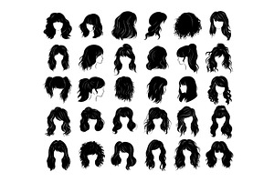 Black woman different hairstyles, an Object Illustration by Stock-Smart-Start