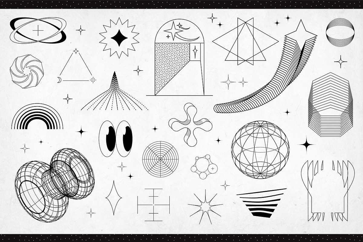 Aesthetic Metamodern Shapes Part 2, an Outline Icon by Ckybe's Corner (Photo 6 of 7)
