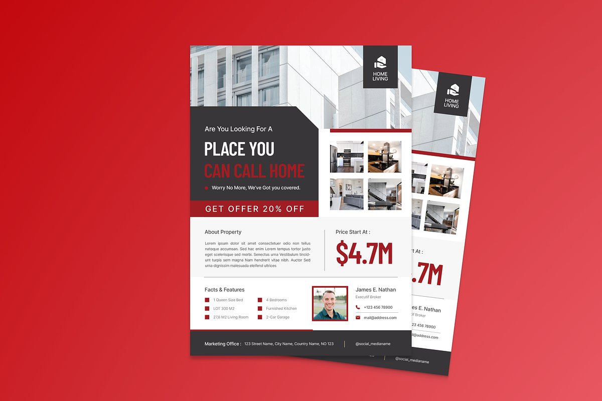 Real Estate Marketing Flyer, a Flyer Template by MMPixelCraft (Photo 1 of 5)