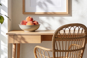 Minimalist Sunlit Workspace Mockup, a Photo by Virgo Studio