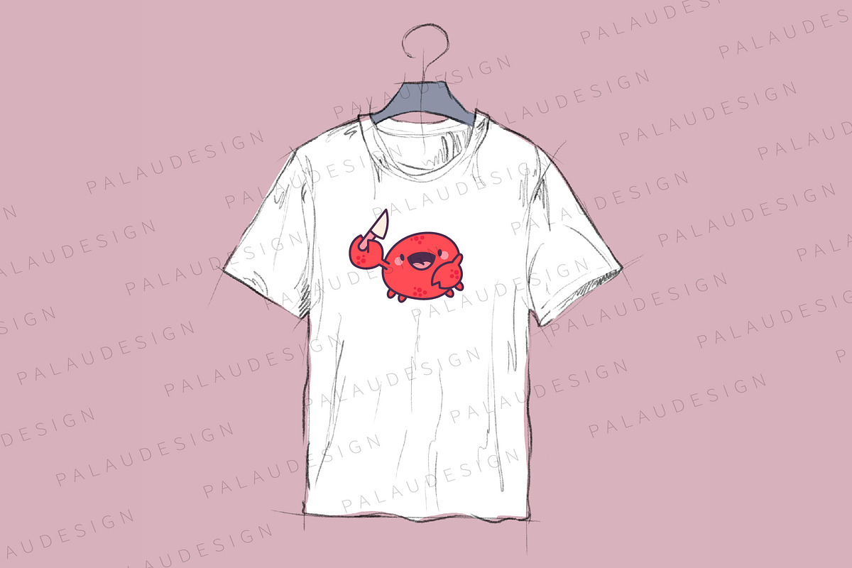 Cute Kawaii Crab Ocean Character, an Animal Illustration by Palau (Photo 2 of 12)