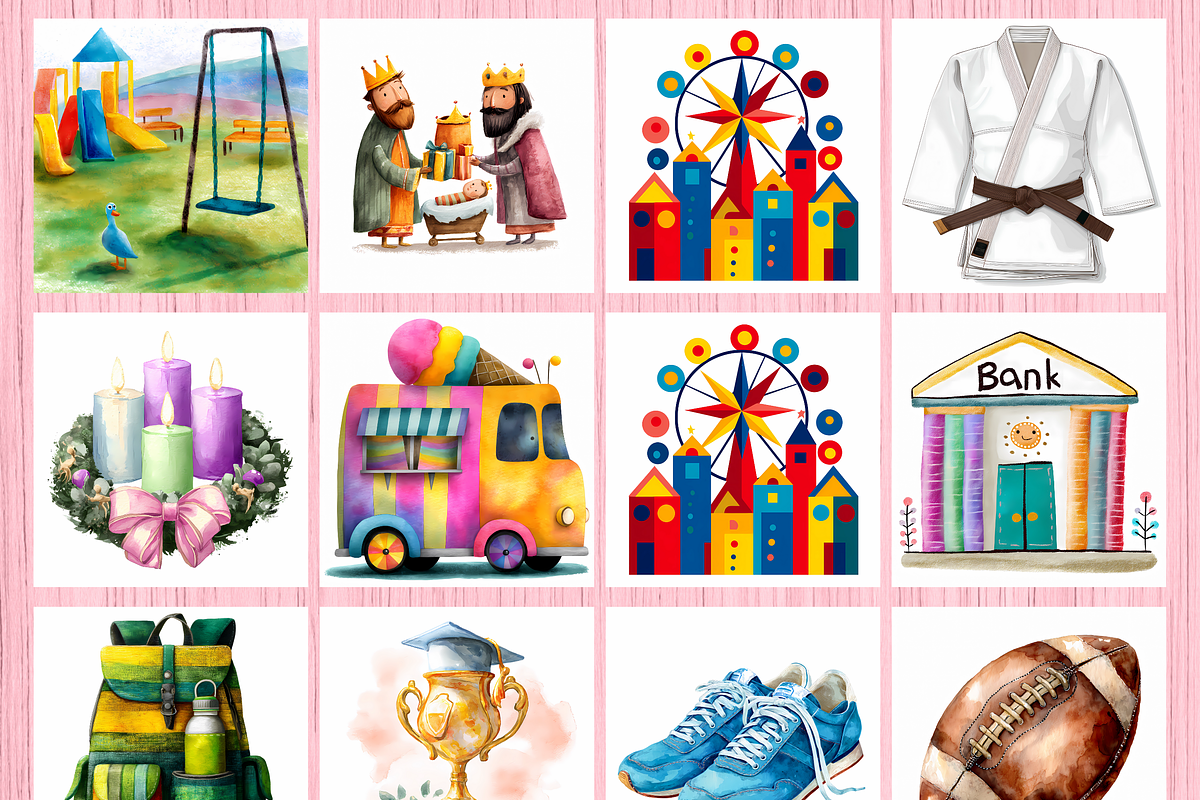 Editable Kids Daily Routine Cards, a Card Template by LA Design (Photo 8 of 10)
