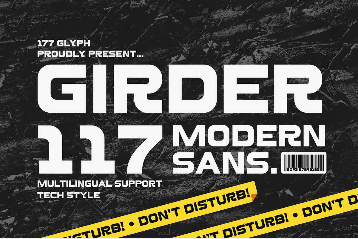 Girder 117 - A Modern Sans Serif, a Sans Serif Font by Marvadesign (Photo 1 of 7)