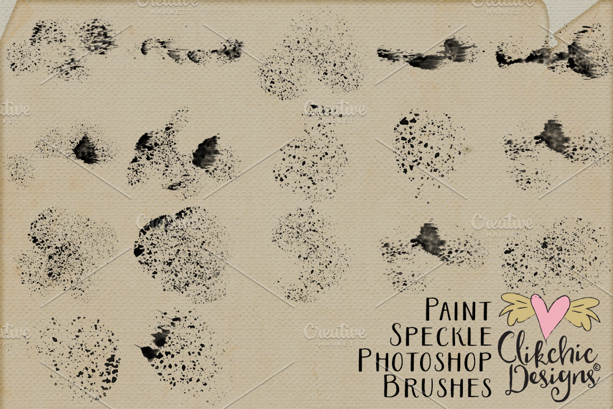 Paint Speckles 35 Photoshop Brushes preview 7