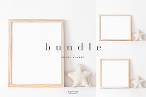 Bright Nursery Frame Mockup Bundle