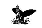 Whale Tail Lighthouse Bundle, an Object Illustration by yasushie (Thumbnail 13 of 31)