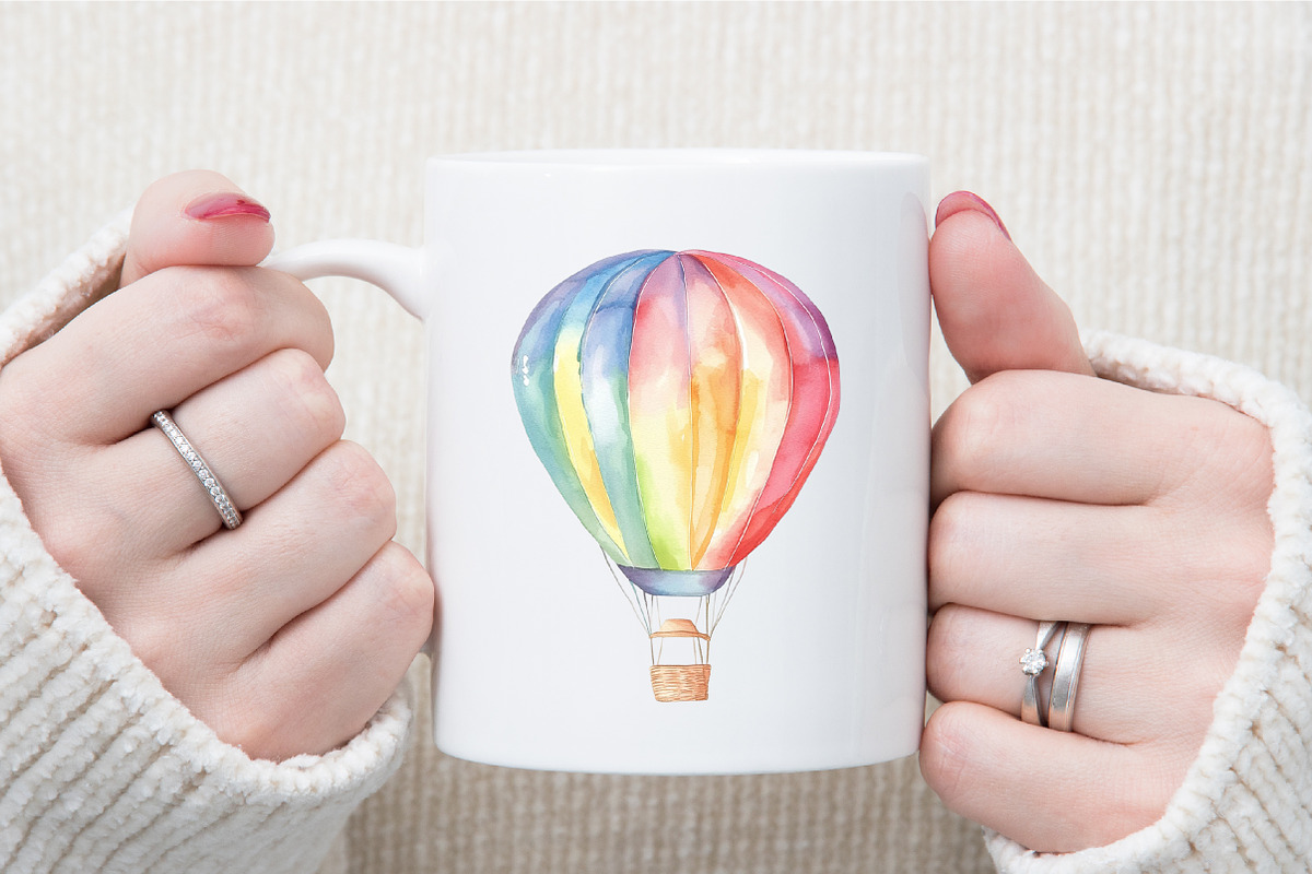 Summer Pastel Hot Air Balloon Clipar, an Illustration by Sublimation Artist (Photo 5 of 6)