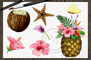 Hawaii Watercolor Illustration, a Decorative Illustration by DioFlow (Thumbnail 5 of 6)
