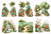 Whimsical Summer Pathway Clipart, an Illustration by DreamArtGraphic (Thumbnail 2 of 8)