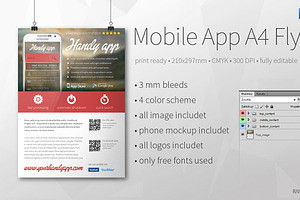 Mobile App A4 Flyer