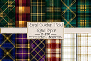 Royal Golden Plaid Patterns, an Illustration by DreamPrint404 (Thumbnail 1 of 4)
