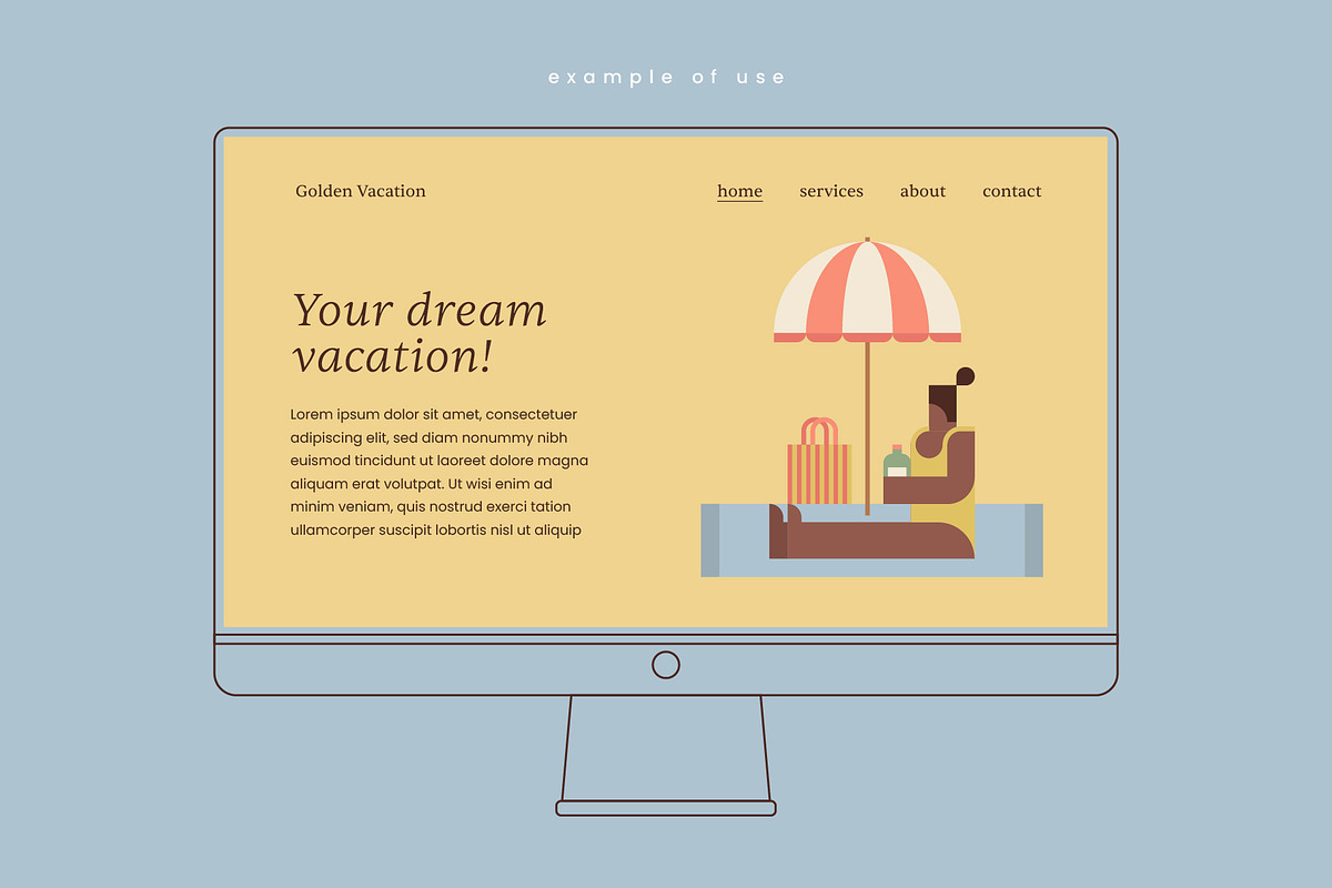 Geometric Life - Beach Activities, a Person Illustration by Léo Alexandre (Photo 13 of 16)