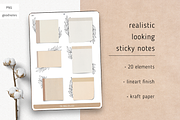 Lineart Sticky Notes, an Illustration by Oh Mia Studio (Thumbnail 1 of 3)