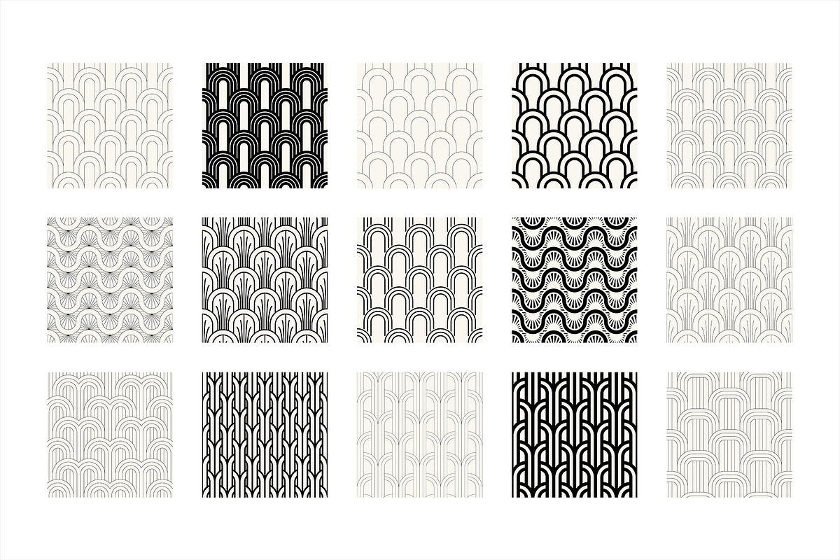 Art Deco Bundle  |  125 Patterns, a Pattern Graphic by Curly_Pat (Photo 5 of 13)
