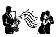 Saxophone Music Love Vector Bundle, an Illustration by Designs_River (Thumbnail 17 of 51)