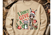 Funny Christmas Donkey PNG, a Seasonal Illustration by Craft Nest (Thumbnail 5 of 6)