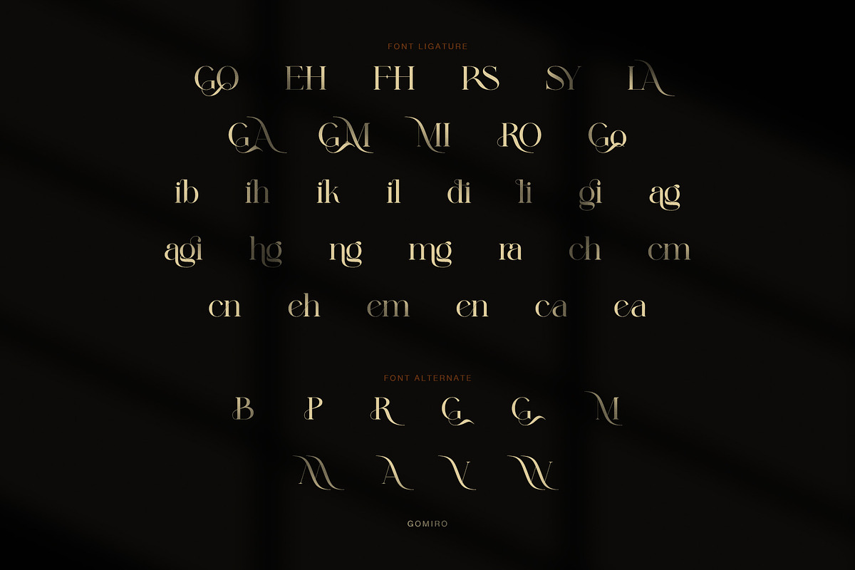 Gomiro Luxury Serif Display Font, a Serif Font by Perfectype (Photo 8 of 8)