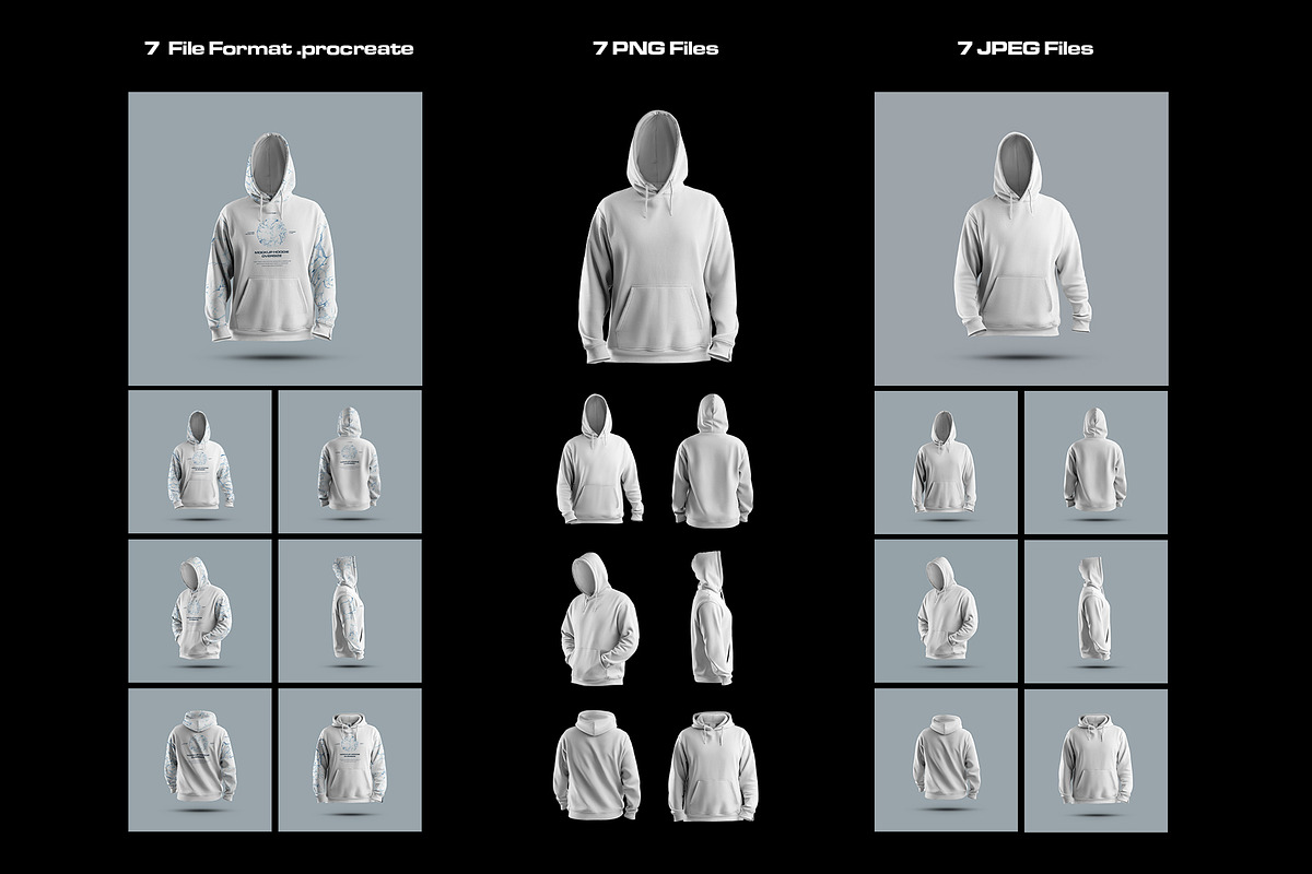 Mockup Oversize Hoodie for Procreate, a Hoody Mockup by Grow Design Craft Studio (Photo 7 of 7)
