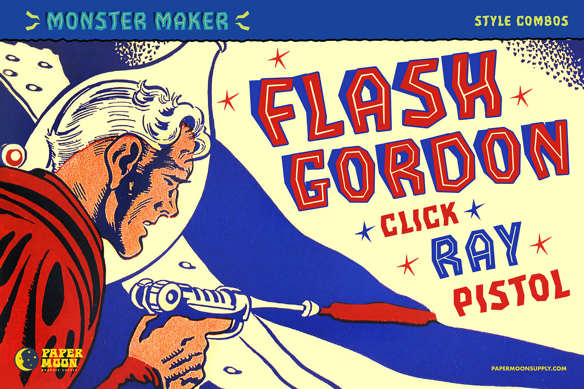 PM Monster Maker Type System, a Sans Serif Font by Paper Moon Graphic Supply (Photo 7 of 11)