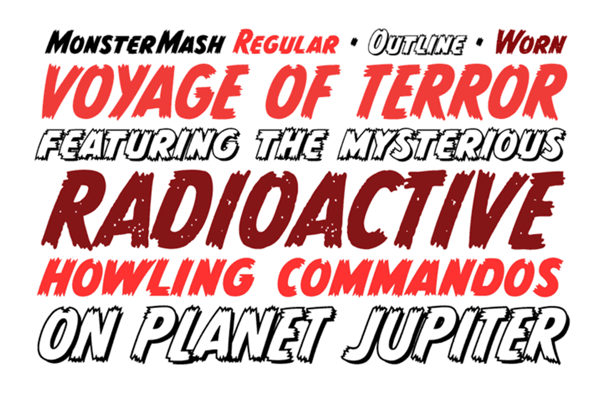 Monster Mash - a ragged comic font preview 2