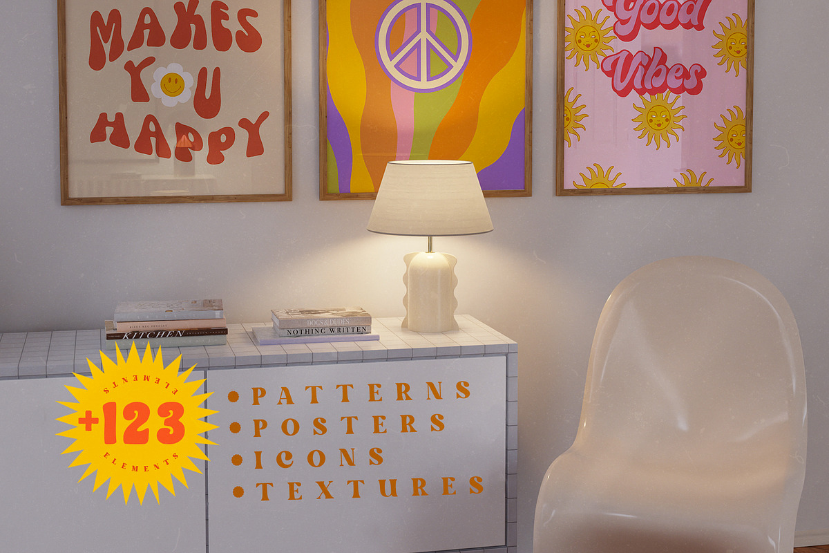 Retro Vibes Art 70s 90s, an Object Graphic by NassyArt (Photo 10 of 12)