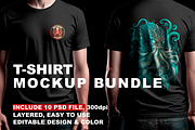 10 Tshirt Mockup Bundle, an Apparel Mockup by Visuallay (Thumbnail 1 of 5)