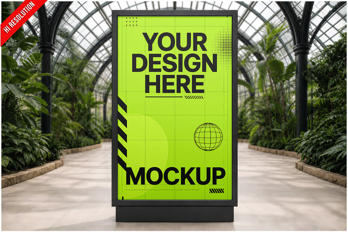 Billboard Conservatory Mockup PSD, an Advertising Mockup by Bruno's Shop (Photo 1 of 3)