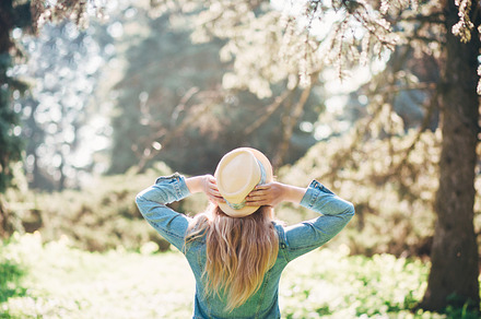 Young blond women is enjoying time, a Person Photo by Kolomiyets Viktoriya