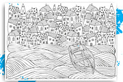 Seascapes black and white, an Object Illustration by ImHope (Thumbnail 2 of 9)