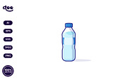Simple Clear Mineral Water Bottle, a Food Illustration by Satisfactoons (Thumbnail 1 of 3)