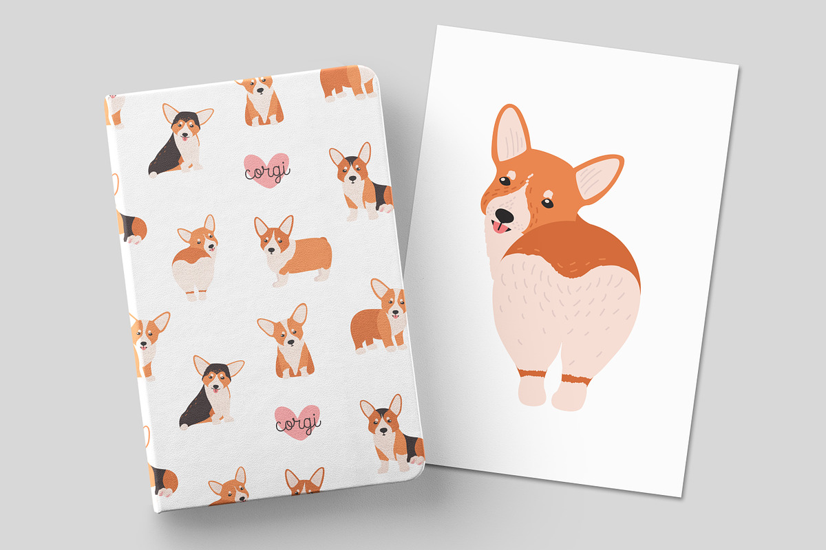 Welsh Corgi bundle and seamless, an Animal Illustration by Good Studio (Photo 4 of 5)