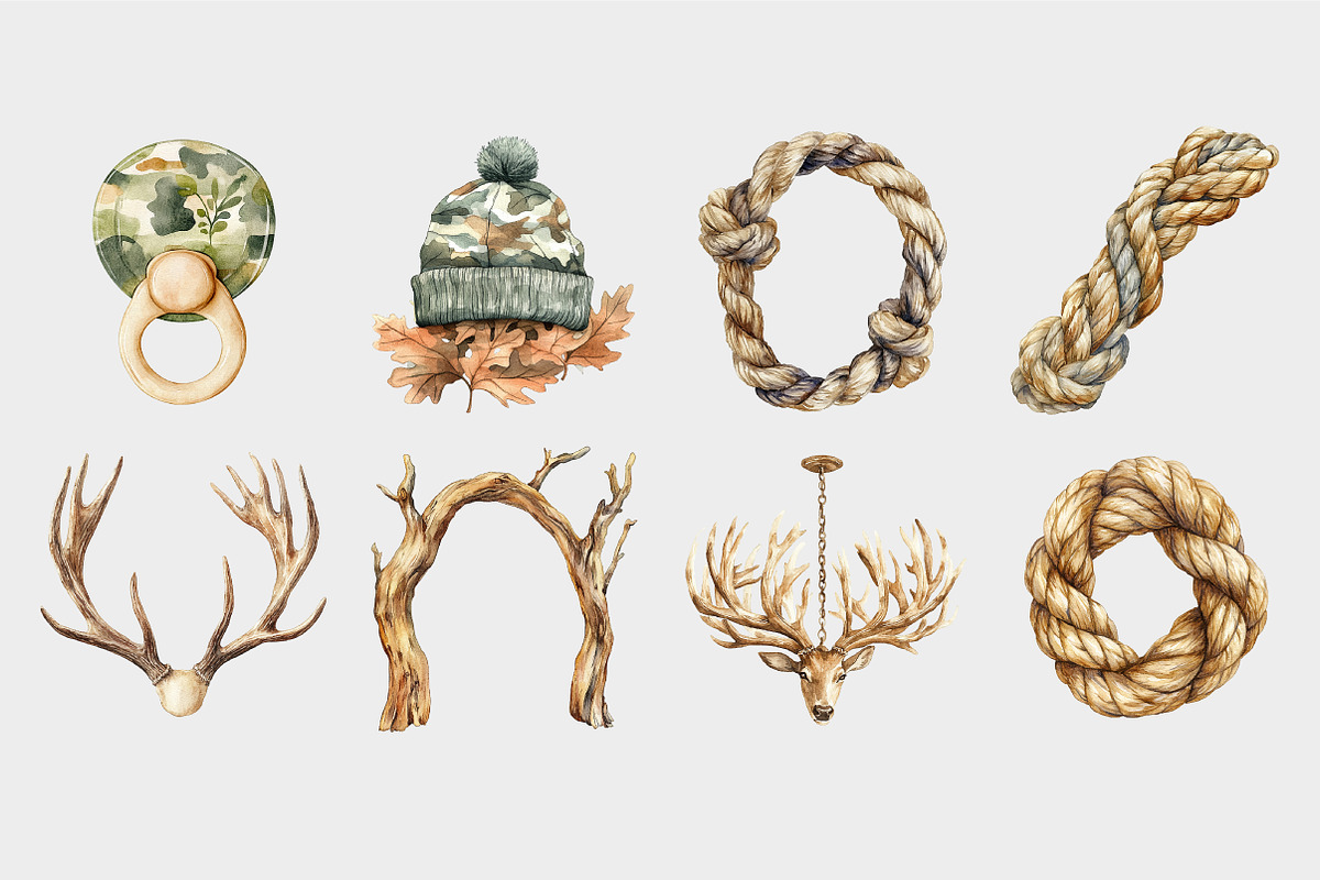 Hunting And Fishing Clipart, a Seasonal Illustration by Design Market (Photo 5 of 5)