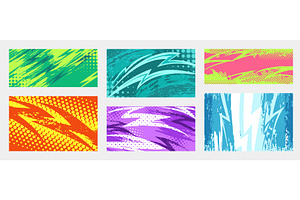 Grunge thunderbolt backgrounds, an Illustration by winwin.art