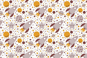 Space rocket seamless pattern, a Pattern Graphic by Dreamline Desings (Thumbnail 7 of 9)