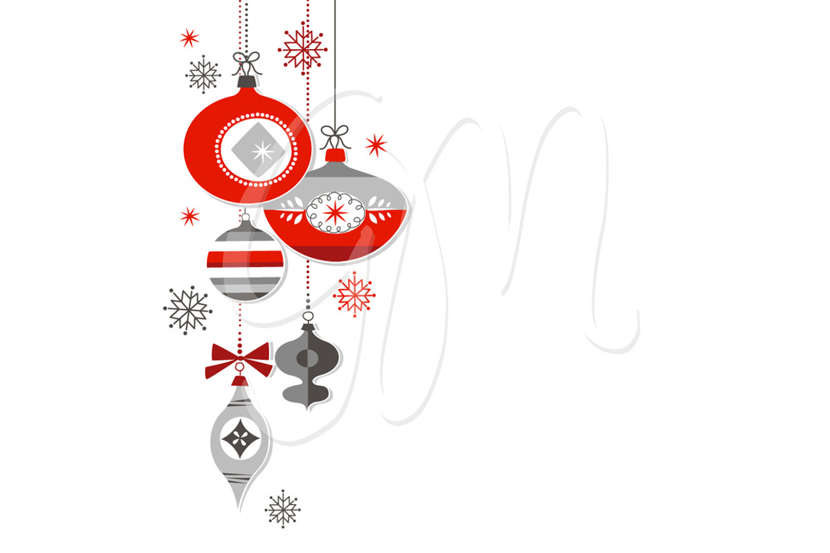 Christmas Clip Art, ornaments, balls, a Decorative Illustration by GraphicMarket (Photo 2 of 5)