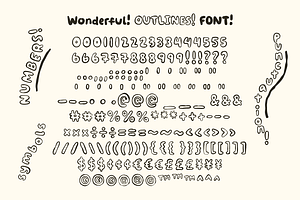 Wonderful Outlines! A Painted Font