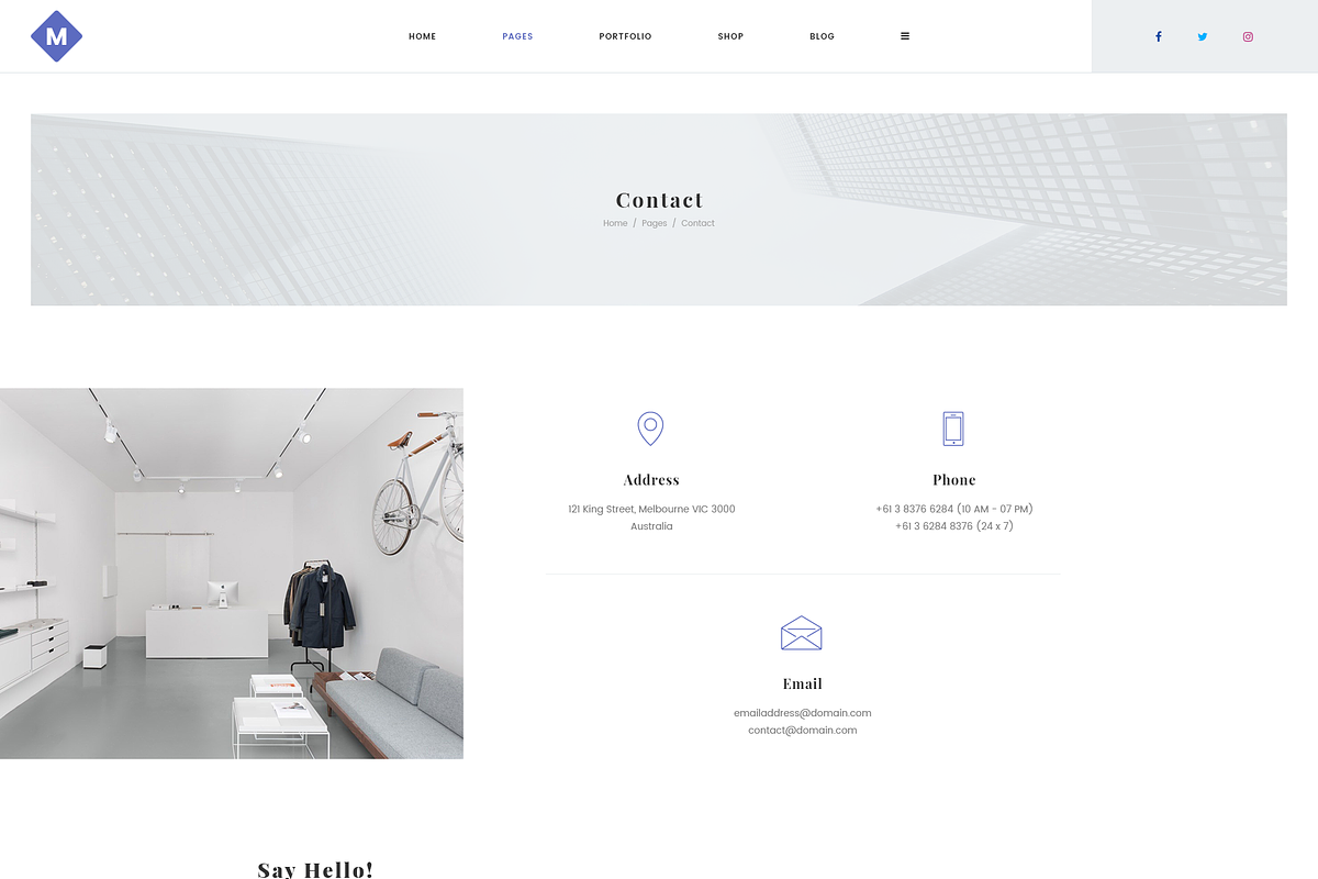 M - Minimal PSD Portfolio Template, a Landing Page Template by bigpsfan's SHOP (Photo 22 of 24)
