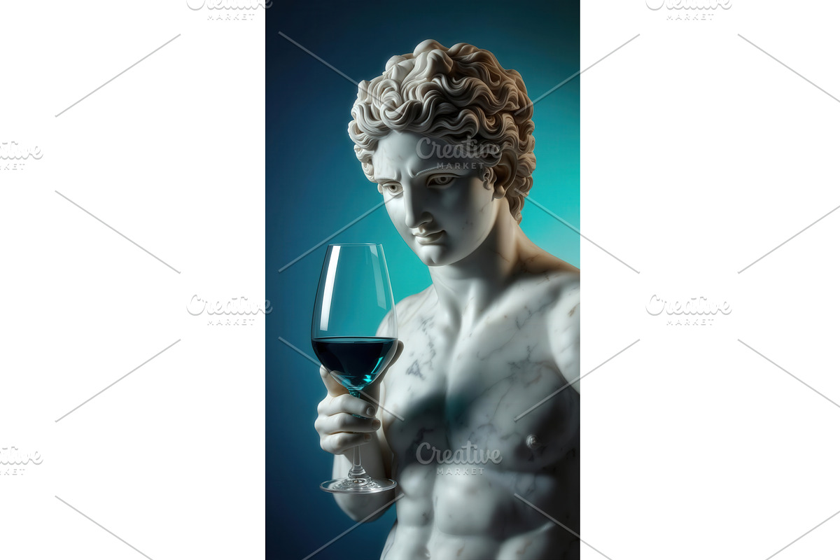 Marble statue of a classical male, an Illustration by tilialucida