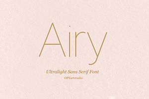 Airy - Ultralight Minimalist Font