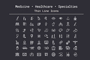 Medicine, Healthcare Thin Line Icons, an Outline Icon by Nuburu (Thumbnail 1 of 4)