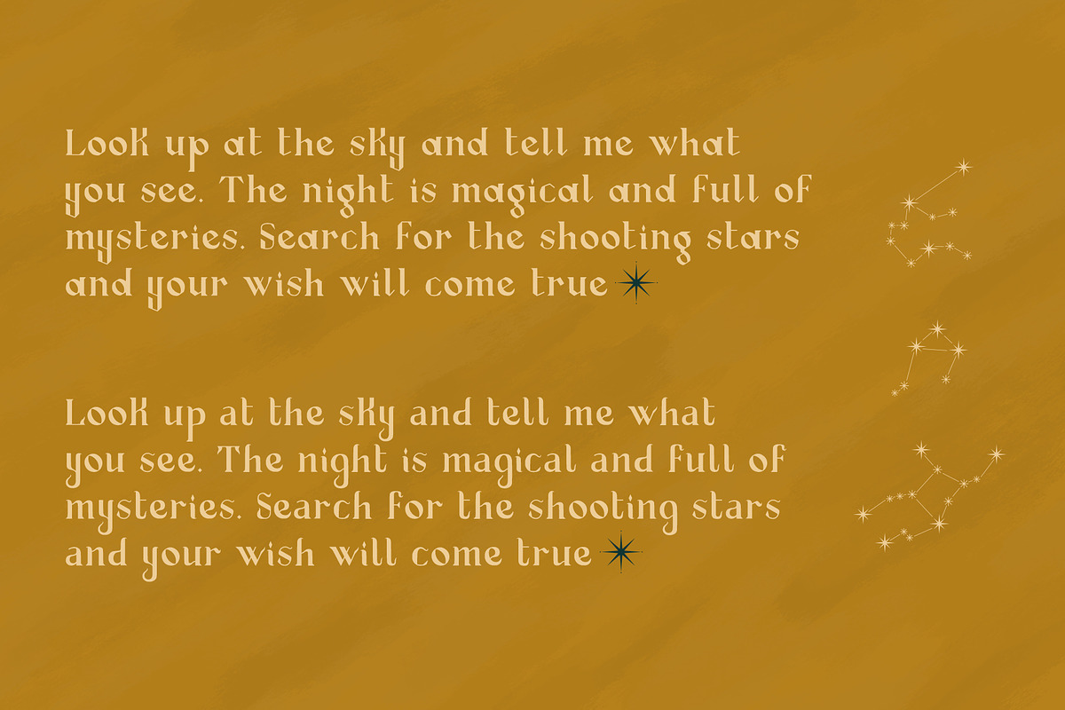Astrolune Display - Fonts + extras, a Serif Font by Carole Chevalier (Photo 4 of 11)