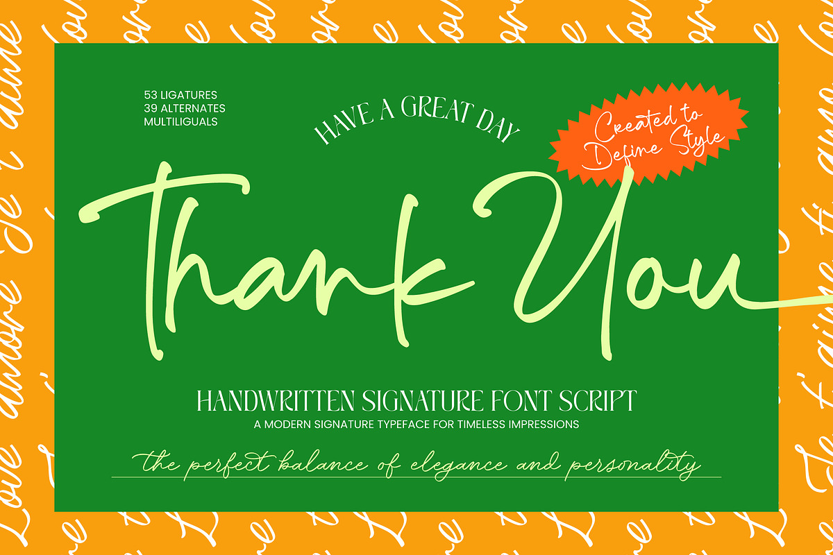 Ronthalyn Handwritten Signature Font, a Script Font by Letterena Studios Script (Photo 15 of 15)