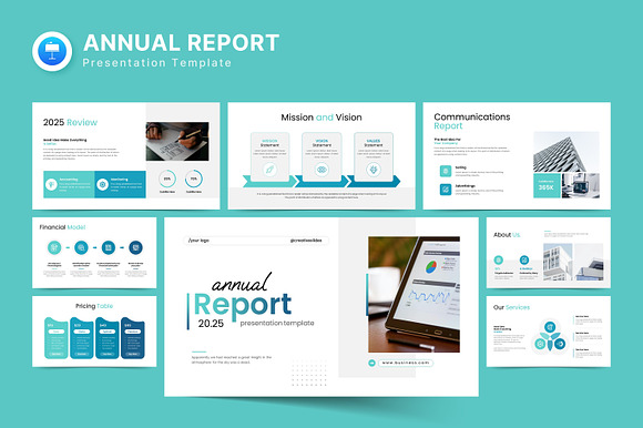 Annual Report Keynote Template preview 7