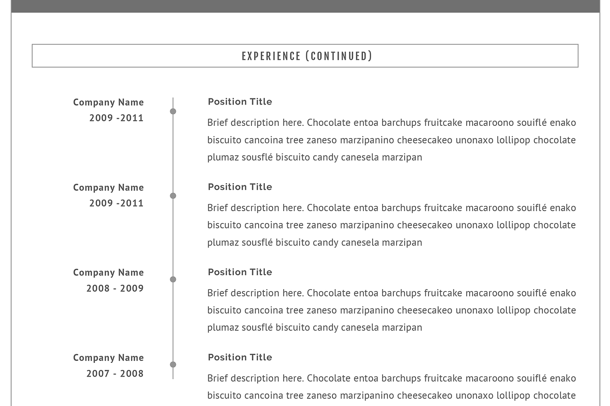 Professional CV Resume Template, a Resume Template by GResume (Photo 7 of 7)