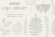 HandDrawn Leaf Library, an Illustration by Linseed Studio (Thumbnail 1 of 9)