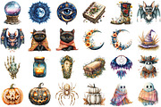 Boho Halloween Clipart, an Illustration by Sublimation Artist (Thumbnail 2 of 6)