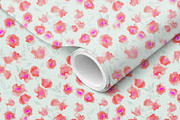 Hand Painted Pink Floral Pattern, a Pattern Graphic by MartinShop (Thumbnail 4 of 10)